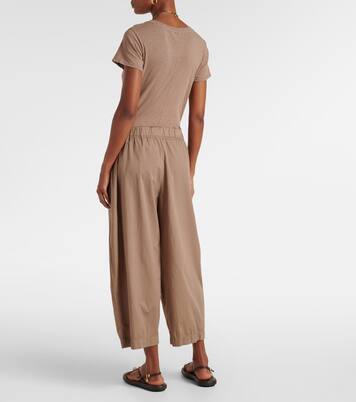 Sophia cotton poplin wide-leg pants | Velvet