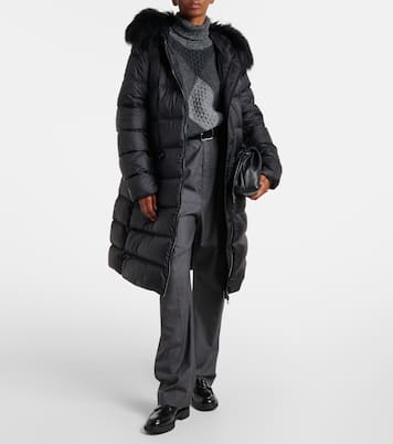 Boedic shearling-trimmed down jacket | Moncler