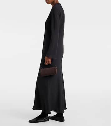 Tote Bag Round 90s aus Veloursleder | The Row