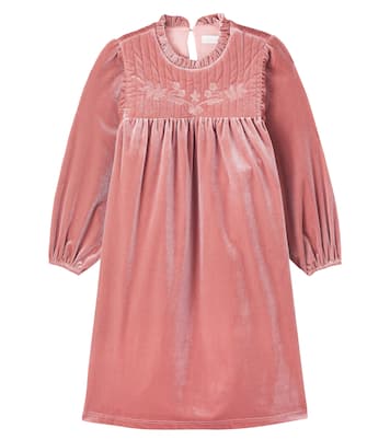 Besticktes Kleid Domitilla aus Samt | C'era Una Volta
