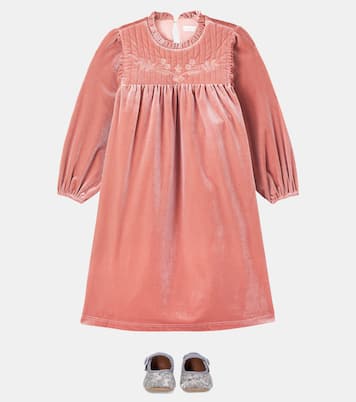 Besticktes Kleid Domitilla aus Samt | C'era Una Volta