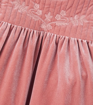 Besticktes Kleid Domitilla aus Samt | C'era Una Volta