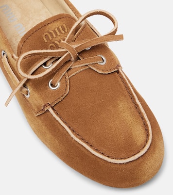 Segelschuhe aus Veloursleder | Miu Miu