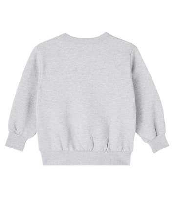 Flower printed cotton jersey sweatshirt | Tinycottons