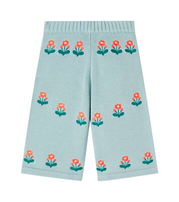 Baby Flower knitted cotton and wool pants | Tinycottons