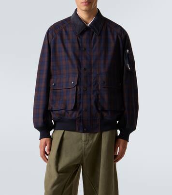체크 코튼 블루종 재킷 | Comme des Garçons Homme