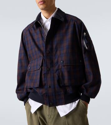 체크 코튼 블루종 재킷 | Comme des Garçons Homme