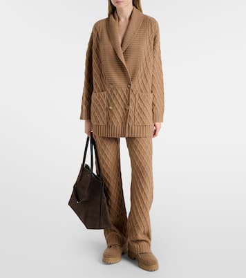 Leather-trimmed shearling lace-up boots | Gianvito Rossi