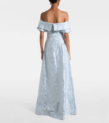 Bridal Anneli cotton-blend brocade gown | Rebecca Vallance