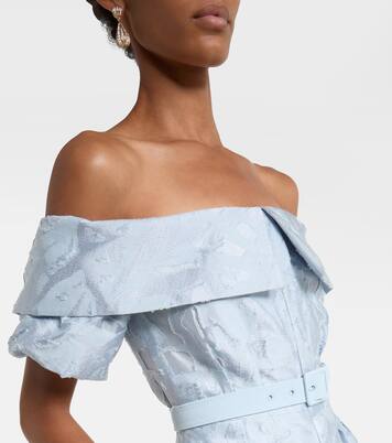 Bridal Anneli cotton-blend brocade gown | Rebecca Vallance