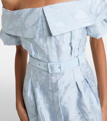 Bridal Anneli cotton-blend brocade gown | Rebecca Vallance