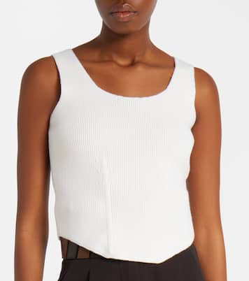 Ribbed-knit wool-blend bustier | Alaïa