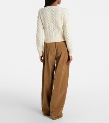 Cable-knit wool and cashmere cardigan | Polo Ralph Lauren