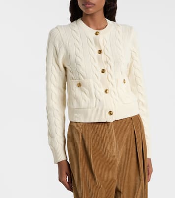 Cable-knit wool and cashmere cardigan | Polo Ralph Lauren