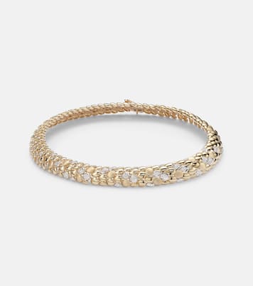 Blossom 14kt gold (585/1000) necklace with diamonds | Rainbow K