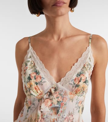 Embellished floral ruffled silk maxi dress | Camilla