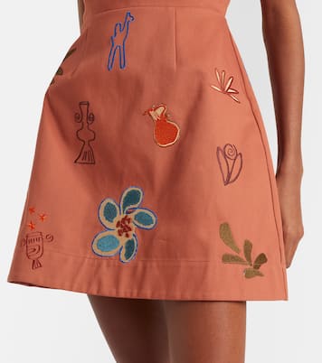 Besticktes Minikleid Dusty aus Baumwolle | Alémais