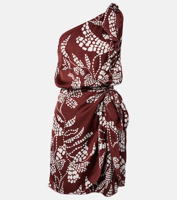 Celie printed one-shoulder minidress | Poupette St Barth