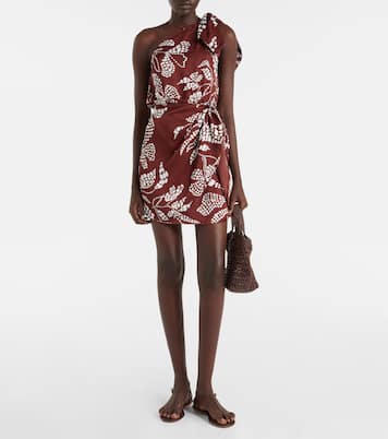 Celie printed one-shoulder minidress | Poupette St Barth