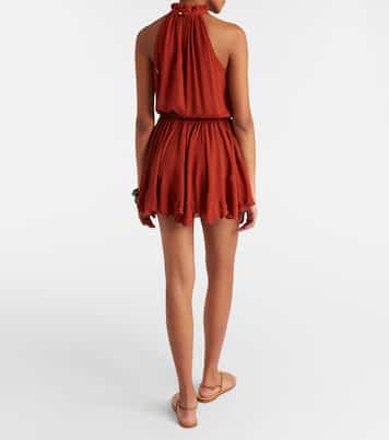 Bianca gathered minidress | Poupette St Barth