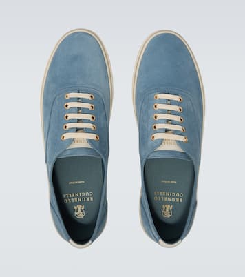 Sneakers in suede | Brunello Cucinelli