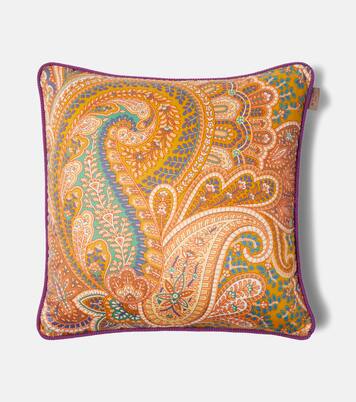 Paisley floral cotton cushion  | Etro