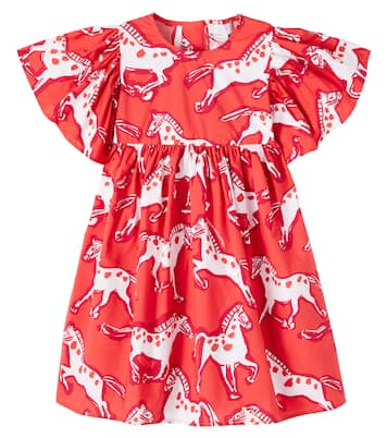Kleid Horse aus Baumwollpopeline | Stella McCartney Kids