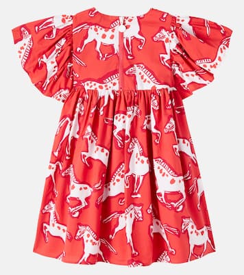 Kleid Horse aus Baumwollpopeline | Stella McCartney Kids