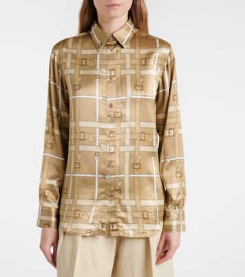 Emma printed satin shirt | Burberry