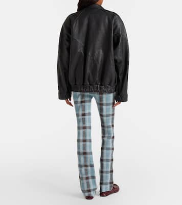 Checked wool-blend slim pants | Acne Studios
