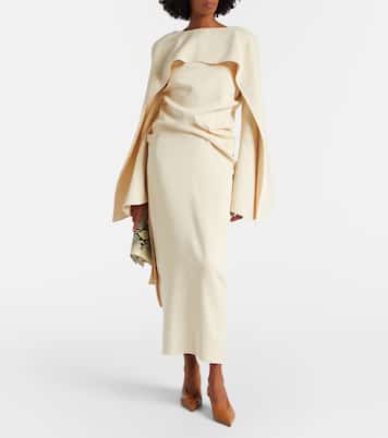 Draped crêpe midi dress | Khaite