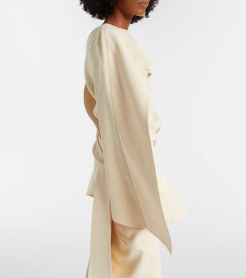 Draped crêpe midi dress | Khaite