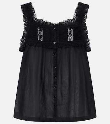 Top Fidella aus Baumwolle mit Spitze | Dôen