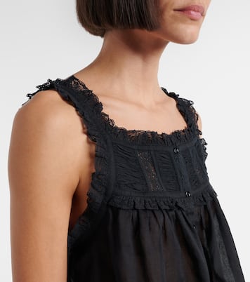 Top Fidella aus Baumwolle mit Spitze | Dôen