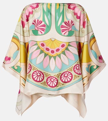 Top de sarga de seda estampado | La DoubleJ