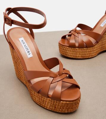 Wedge-Sandalen Copacabana aus Leder | Aquazzura
