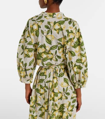 Crop top en mezcla de algodón estampado | Adriana Degreas