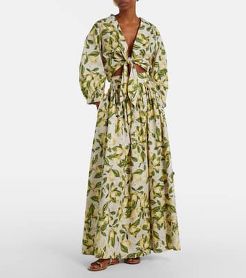 Crop top en mezcla de algodón estampado | Adriana Degreas