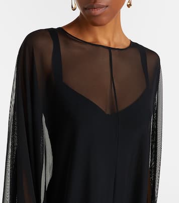 قفطان شفاف من الشبك | Norma Kamali