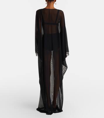 قفطان شفاف من الشبك | Norma Kamali