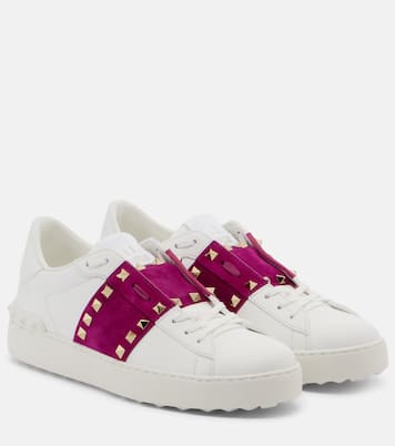 Rockstud Untitled leather sneakers | Valentino Garavani