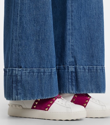 Rockstud Untitled leather sneakers | Valentino Garavani