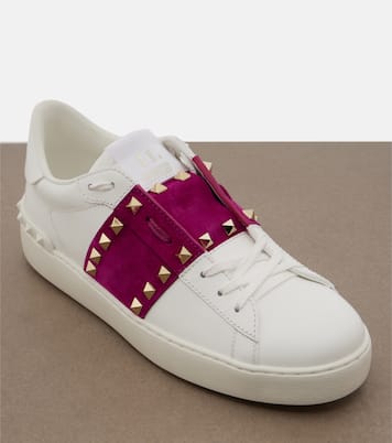 Rockstud Untitled leather sneakers | Valentino Garavani
