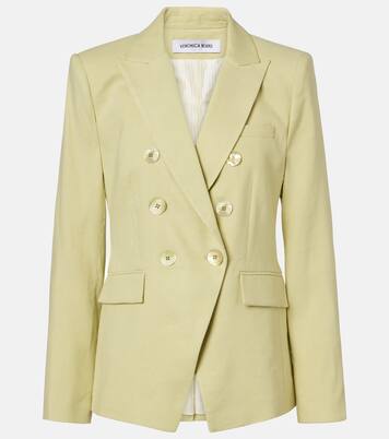 Miller double-breasted linen-blend twill blazer | Veronica Beard