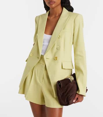 Miller double-breasted linen-blend twill blazer | Veronica Beard