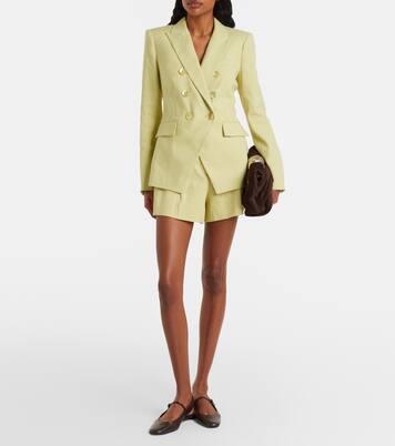 Miller double-breasted linen-blend twill blazer | Veronica Beard