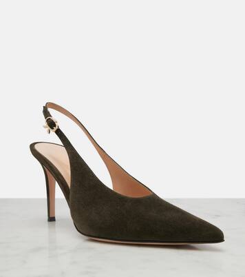 Robbie绒面革露跟高跟鞋 | Gianvito Rossi