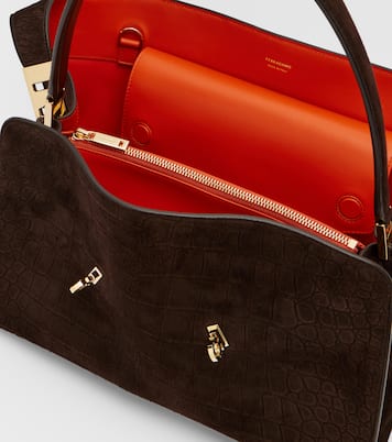 Hug Small suede shoulder bag | Ferragamo