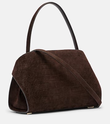 Hug Small suede shoulder bag | Ferragamo