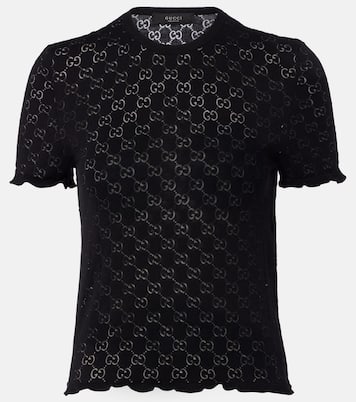 GG cotton-blend devoré T-shirt | Gucci